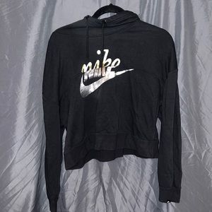 Womens Nike Crop Top black Hoodie